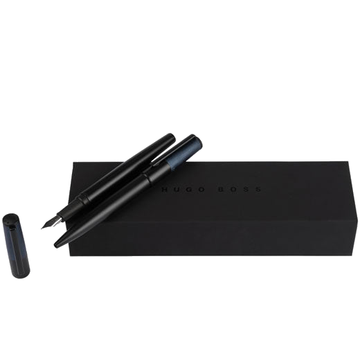 This is the BOSS Black & Navy Gear Minimal Ballpoint Pen.