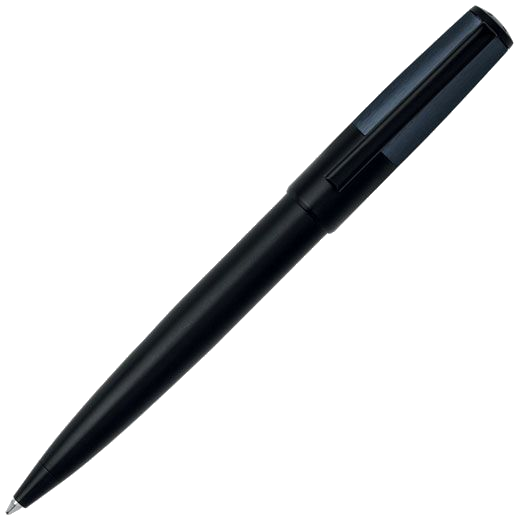 This is the BOSS Black & Navy Gear Minimal Fountain Pen.
