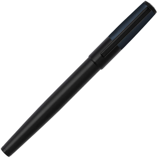 This Hugo Boss Black & Navy Gear Minimal Fountain Pen can be engraved on the clip.