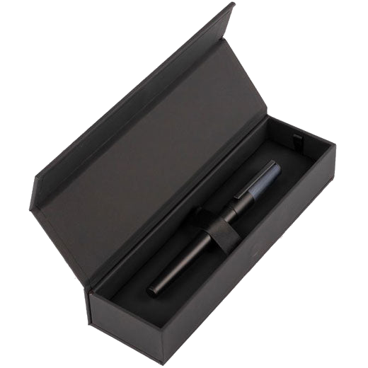 This Hugo Boss Black & Navy Gear Minimal Fountain Pen will be presented inside a black gift box.