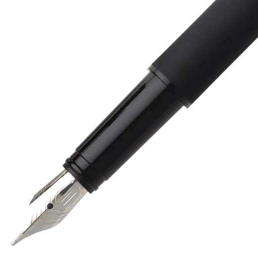This hugo boss fountain pen features an engraved nib.