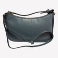 BOSS Blue Leather Numah Minibag with Double 'B' Monogram Charm