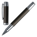 Full view of both the Hugo Boss Bold dark chrome cap and pen.