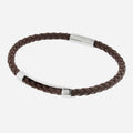 BOSS Brown Benni Woven Leather Bracelet