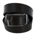 This Hugo Boss belt comes with a brown/black reversible leather strap.