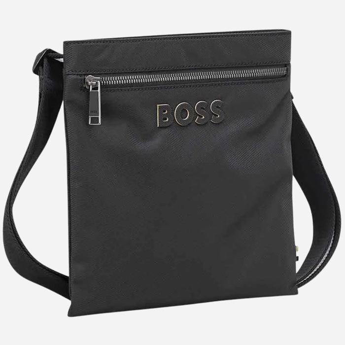 The BOSS Catch 3.0 Black Zip Top Envelope Bag with Raised Black Logo by BOSS.