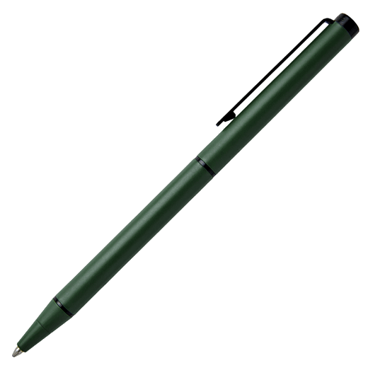 The Hugo Boss Cloud Matte Ballpoint Pen Green has been made with brass.