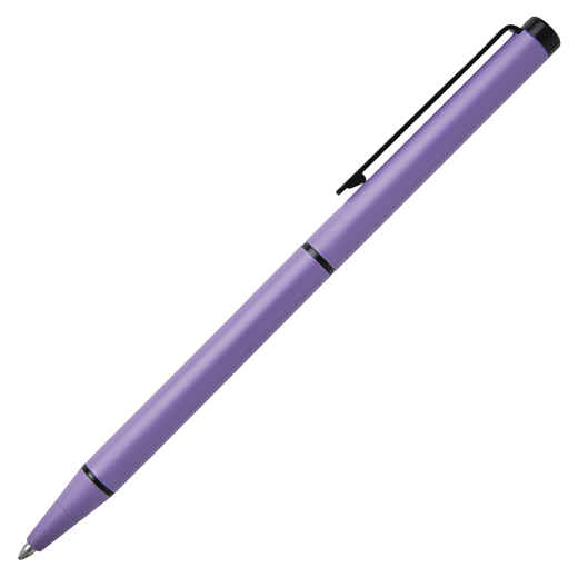 This Hugo Boss Cloud Matte Ballpoint Persian Violet pen is made of brass.