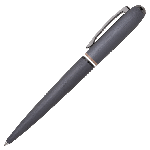 This Contour Iconic Stripe Ballpoint Pen by Hugo Boss has the three-stripe detailing.