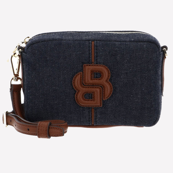 BOSS Cotton Anett Navy Cross Body Bag with Double ‘B’ Monogram
