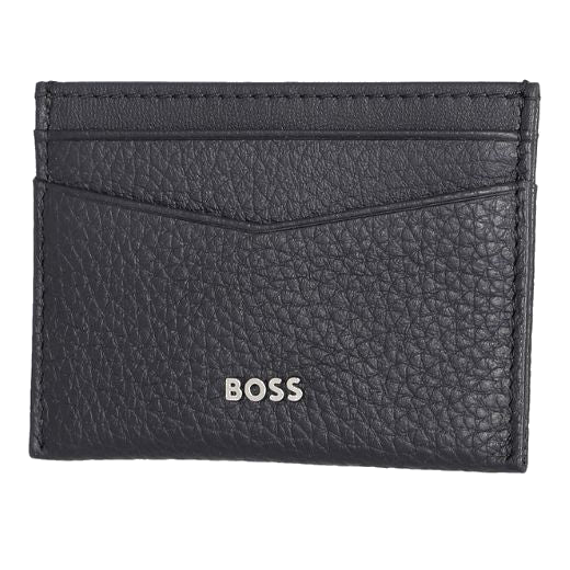 This BOSS Crosstown 4CC Navy Grained Leather Card Holder will come in a small black box to keep it safe.