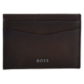 This BOSS Crosstown Brown Suede 4CC Card Holder has a smooth suede exterior with an ombre tanned look.