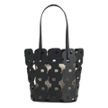 This BOSS Double 'B' Monogram Black Leather Tote Bag & Pouch is made with cowhide leather that is tanned in black.