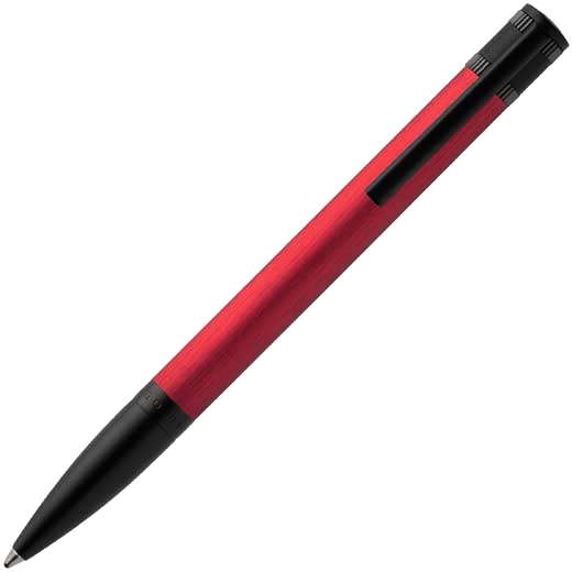 This is the BOSS Explore Brushed Red Ballpoint Pen.
