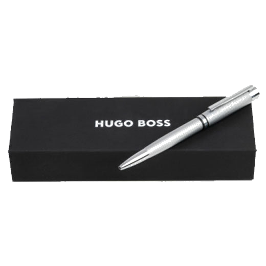 This Hugo Boss Filament Chrome Ballpoint Pen will be presented inside a bespoke gift box.