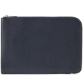 This BOSS Flat Navy Folio with Embossed Logo features a wrist strap.