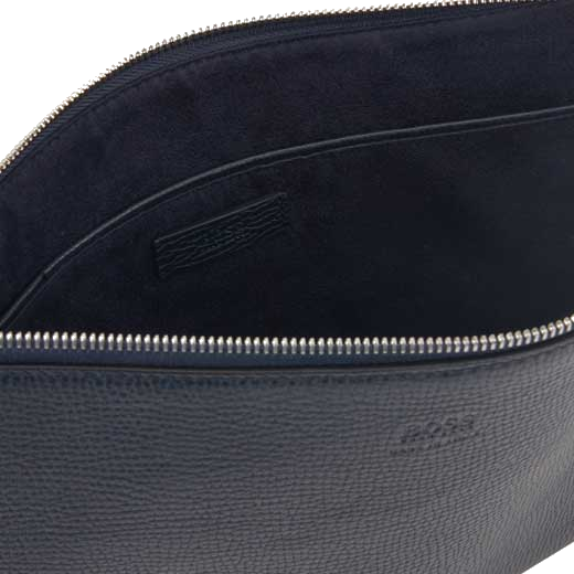This BOSS Flat Navy Folio with Embossed Logo is perfect for everyday business.