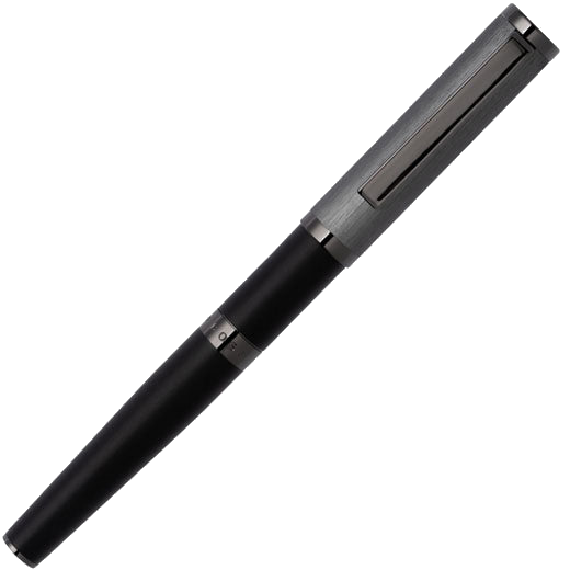 This Hugo Boss Formation Gleam Fountain Pen can be engraved on the clip.