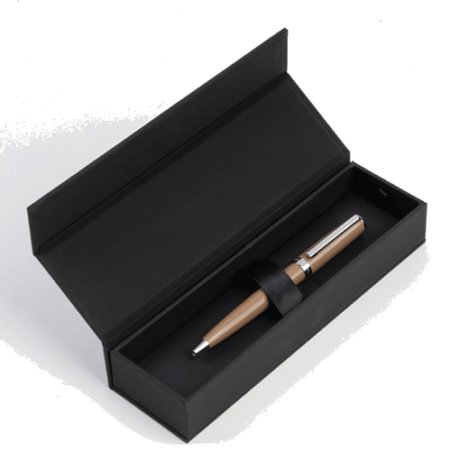 This Gear Icon Camel & Chrome Ballpoint Pen by Hugo Boss will come in a branded box so you can store your pen safely.