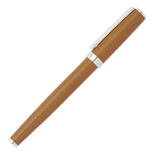 This Hugo Boss Gear Icon Camel & Chrome Fountain Pen has a sleek and simple finish making it great for everyday use.