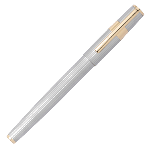 Make this Hugo Boss Gear Pinstripe Fountain Pen Silver & Gold extra special by adding engraving to the polished gold clip or even a plaque on the gift box.