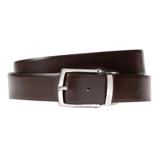 This Hugo Boss belt comes with a smooth brown leather strap on one side.