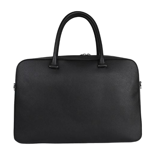 This BOSS Grained Faux Leather Ray Holdall Bag has two grab handles and a detachable shoulder strap.