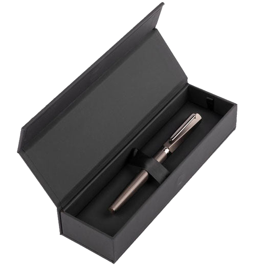 This Hugo Boss Gun Grey Twist Rollerball Pen will be presented inside a black gift box.