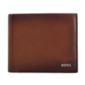 This BOSS Highway 8CC Brown Leather Bifold Wallet is made out of smooth cowhide leather with an ombre exterior.