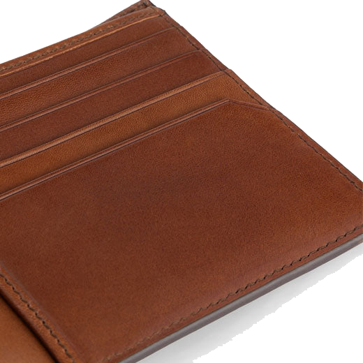 You will find the BOSS brand name embossed inside the bifold of this Highway 8CC Brown Leather Bifold Wallet.
