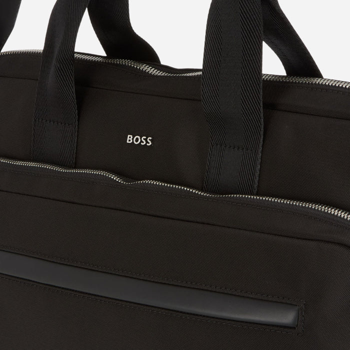 Close up of Highway Black Document Case by BOSS.