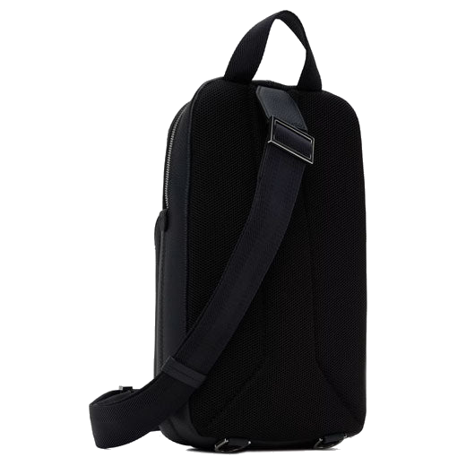 This BOSS Highway Monostrap Faux Leather Sling Bag has a front zip pocket on the exterior along with multiple pockets inside the main compartment.