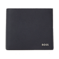 This BOSS Highway Navy Grained Leather 8CC Wallet is made from cowhide leather and has a grained texture.