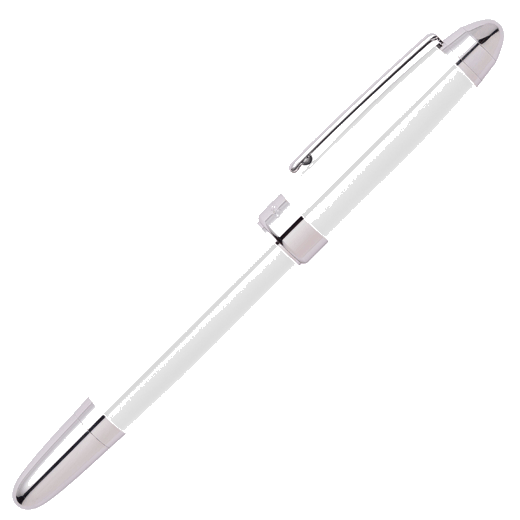 This Hugo Boss Icon Chrome Rollerball Pen in White has a white lacquer and polished chrome finish.