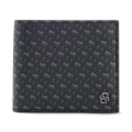 This Icon Monogram 8CC Bifold Wallet by BOSS has the 'B' monogram pattern all over on the exterior with saffiano leather on the interior.