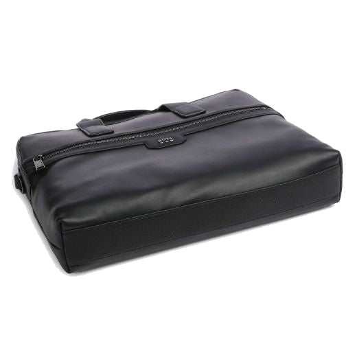 This Jareth Smooth PU Leather Document Case 14" by BOSS has a faux grained leather bottom.