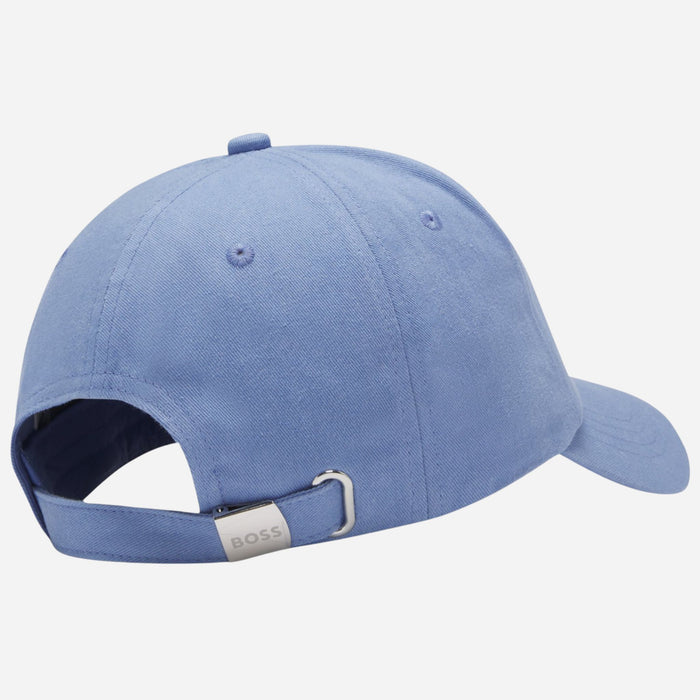 Back view of the BOSS Lach Member Tennis Club Light Blue Cotton-Twill Cap.