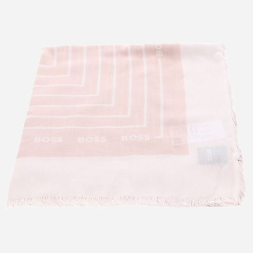 The Laik 120 x 120 Pink Scarf with BOSS Logo by BOSS.