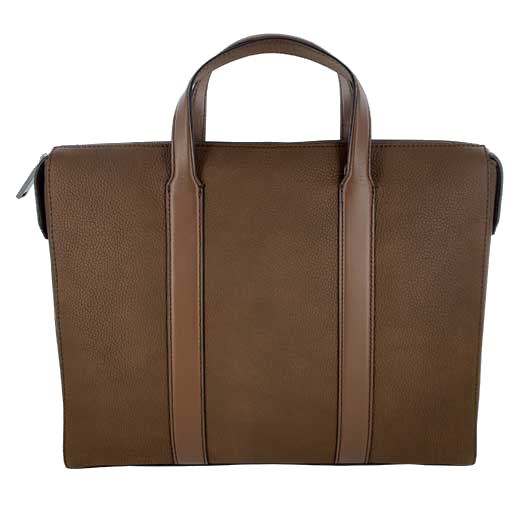 This brown Hugo Boss bag come with the brand name on the front.