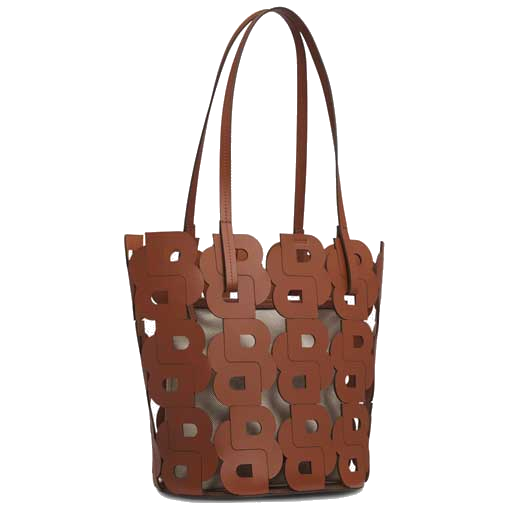 This BOSS brown leather tote bag comes with two large top handles for easy carrying.