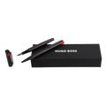 This Loop Diamond Ballpoint & Fountain Pen Set Black by Hugo Boss will come in a presentation box and both pens can be clip engraved at the time of purchase.