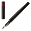 Loop Diamond Fountain Pen Black and Red by Hugo Boss with black and red exterior.
