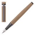 Hugo Boss Loop Iconic Fountain Pen Camel with gunmetal accents.