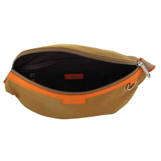 This brown Hugo Boss bumbag comes with one main zipped compartment.