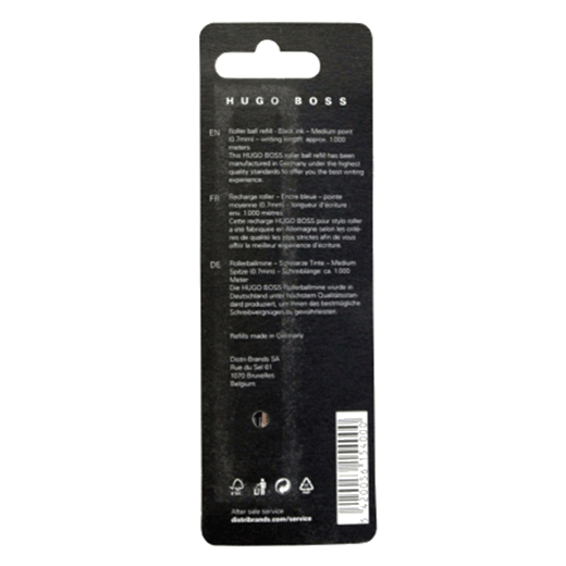 Medium Nib Rollerball Refills Black Ink by Hugo Boss