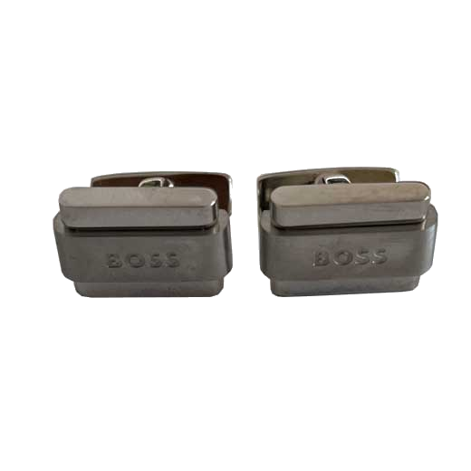 This pair of Hugo Boss cufflinks come with the logo engraved on the front.