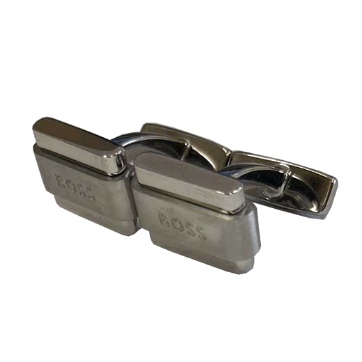 This pair of Hugo Boss cufflinks come in a silver colour.