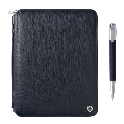 This is the navy Hugo Boss tradition A5 conference folder.