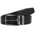 BOSS Reversible Leather Belt With Gunmetal Buckle