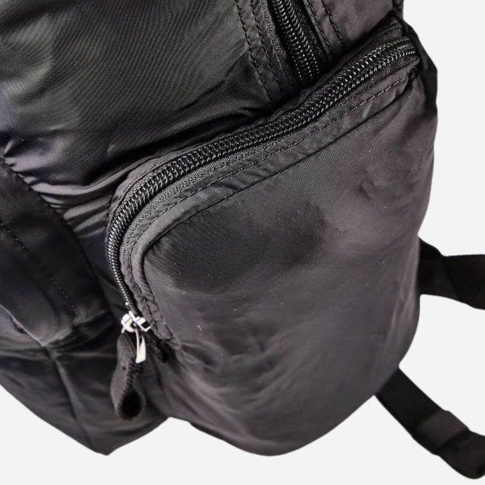 BOSS Packable Black Backpack with Packing Bag